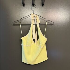 Kimchi Blue Light Yellow Halter Top